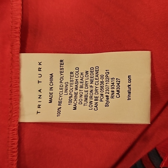 💕TRINA TURK💕 Broome Top Radio City Rose Retro Abstract Floral Print Small NWOT - Picture 11 of 11